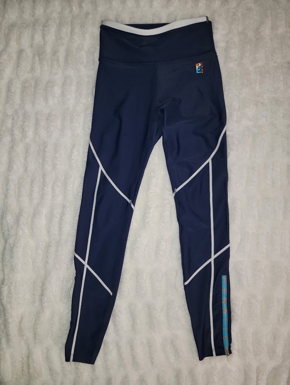 P.E Nation Navy Leggings with White Piping - Picture 2 of 10